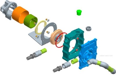 pump assembly iso exploded view